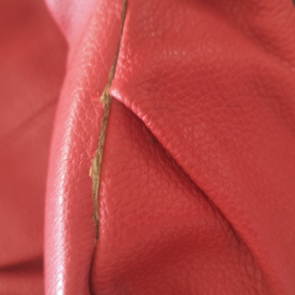 Emma & Sophia Tomato Red Hobo Bag Has Calll.out On Seam See Phothos - Picture 5 of 6
